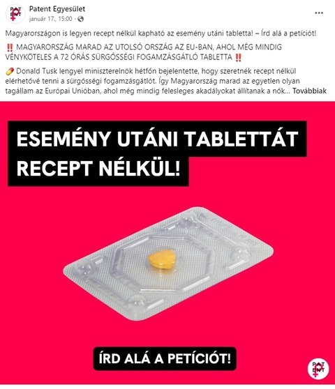 esemény utáni, ESEMÉNY UTÁNI – Csak receptre, csak Magyarországon!